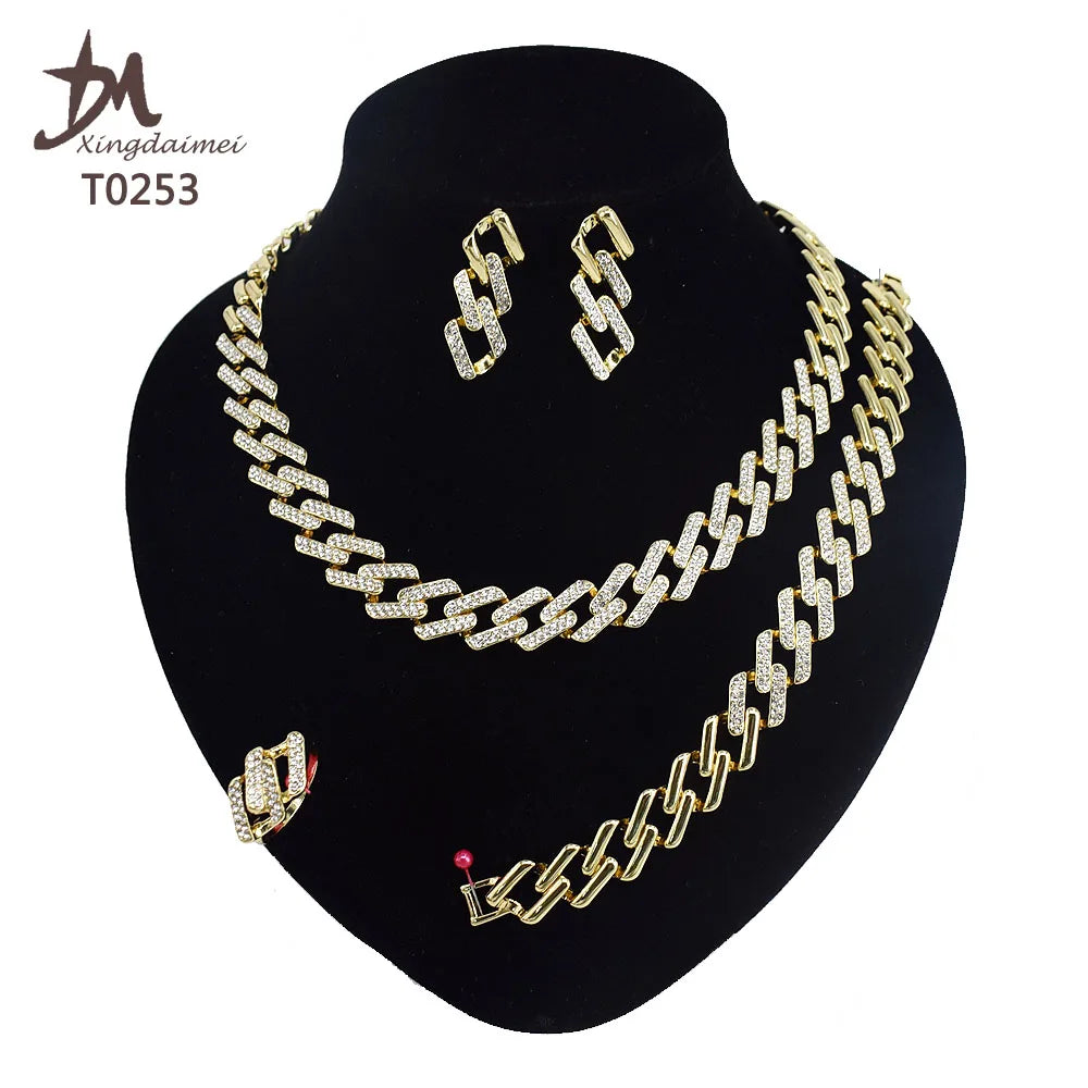 T0239 Latest Design XO 18K Gold Plated Elephant Jewelry Set Jewelry Sets for Wo