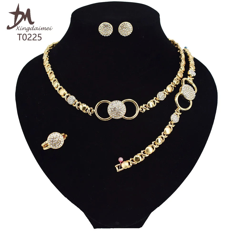 T0239 Latest Design XO 18K Gold Plated Elephant Jewelry Set Jewelry Sets for Wo